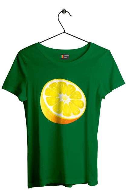 Футболка жіноча з принтом "Половина лимона". Лимон, літо, свіжість. 2070702