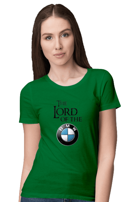 Футболка жіноча з принтом "The lord of the BMW black". Бмв, гра престолів. 2070702