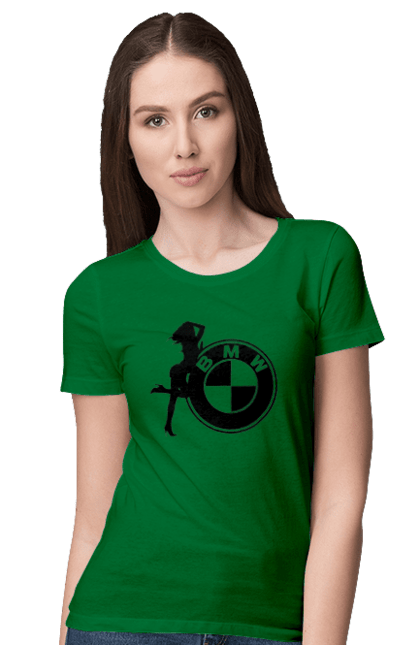 Футболка жіноча з принтом "Bmw Girl". Бмв, машини. 2070702