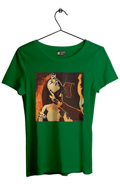 Футболка жіноча з принтом "Страсна жінка". Жінка, картина, секс. 2070702