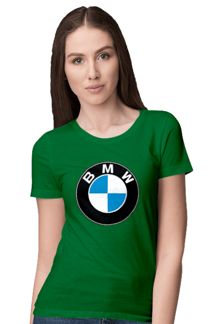 Футболка жіноча з принтом "Bmw Logo". Бмв, машини. 2070702