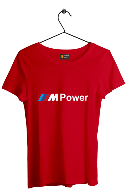 Футболка женская с принтом Mpower БМВ. Бмв, м серия, машины. 2070702