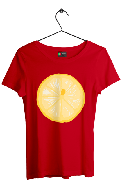 Футболка жіноча з принтом "Круглий лимон". Лето, лимон. 2070702