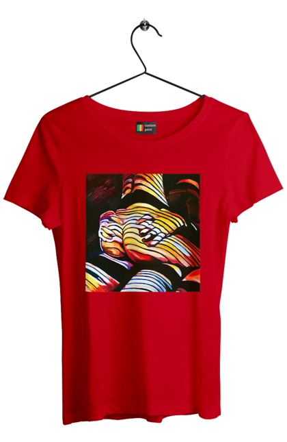 Футболка жіноча з принтом "Секс зверху". Картина, секс. 2070702