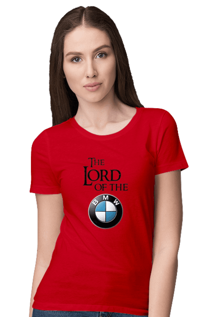 Футболка женская с принтом The lord of the BMW black. Бмв, игра престолов. 2070702