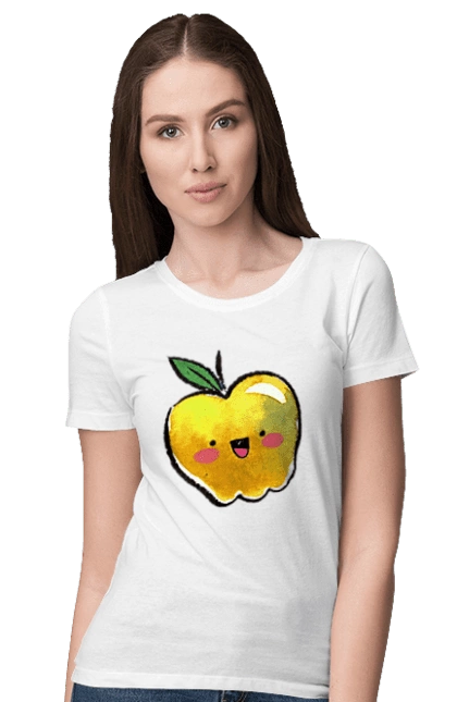 Cute yellow apple