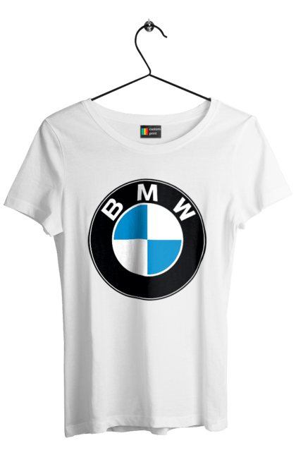 Футболка жіноча з принтом "Bmw Logo". Бмв, машини. 2070702