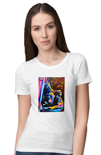 Футболка жіноча з принтом "Пристрасть". Картина, секс. 2070702