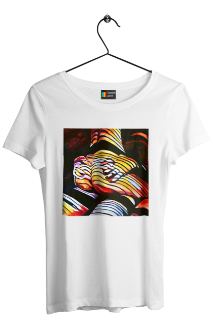 Футболка жіноча з принтом "Секс зверху". Картина, секс. 2070702