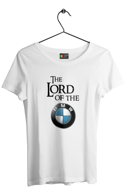 Футболка жіноча з принтом "The lord of the BMW black". Бмв, гра престолів. 2070702