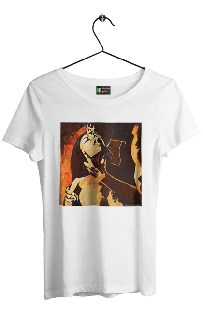 Футболка жіноча з принтом "Страсна жінка". Жінка, картина, секс. 2070702