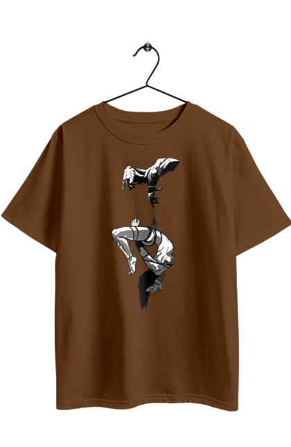 Футболка оверсайз з принтом "Підвішування". Бдсм. 2070702