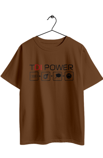 Oversized t-shirt with prints TDI Power Audi. Audi, cars. 2070702