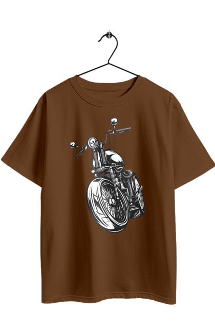 Oversized t-shirt with prints 01 Motorcycle 5. Bike, motto, retro, vintage. 2070702