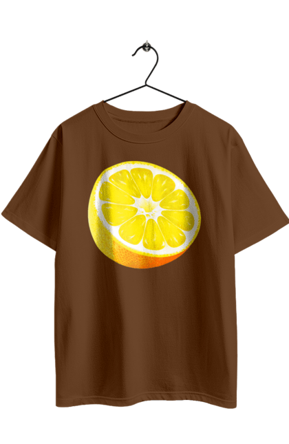 Футболка оверсайз з принтом "Половина лимона". Лимон, літо, свіжість. 2070702