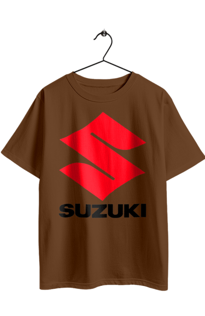 Oversized t-shirt with prints Suzuki Bl. Auto, logotype, machine, suzuki. 2070702