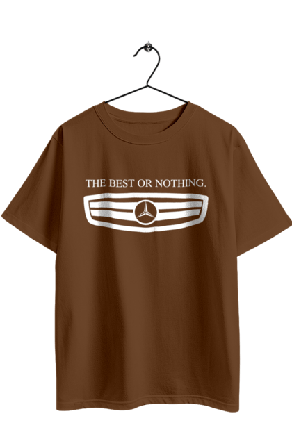 Футболка оверсайз с принтом The best or nothing. Mercedes, машины, мерседес. 2070702