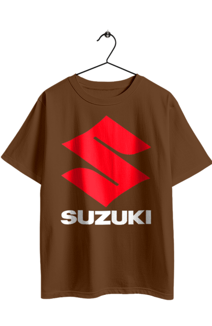 Oversized t-shirt with prints Suzuki Wh. Auto, logotype, machine, suzuki. 2070702