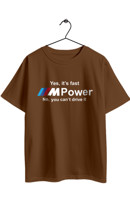 Oversized t-shirt with prints M power white BMW. Bmw, m series. 2070702