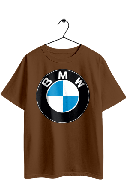 Футболка оверсайз с принтом Bmw Logo. Бмв, машины. 2070702