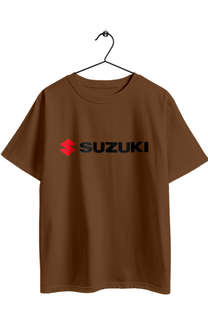 Oversized t-shirt with prints Suzuki logo. Auto, logo, machine, suzuki. 2070702