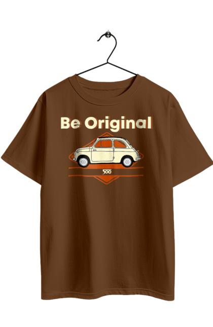 Oversized t-shirt with prints Fiat 500. Auto, fiat, machine. 2070702