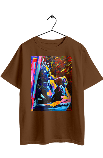 Футболка оверсайз з принтом "Пристрасть". Картина, секс. 2070702