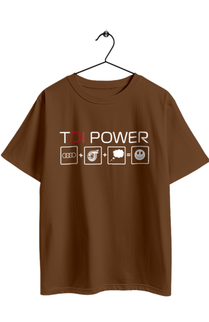 Oversized t-shirt with prints TDI Power Audi. Audi, cars. 2070702