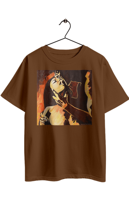 Футболка оверсайз з принтом "Страсна жінка". Жінка, картина, секс. 2070702