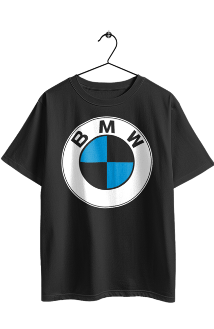 Футболка оверсайз с принтом Bmw Logo. Бмв, машины. 2070702