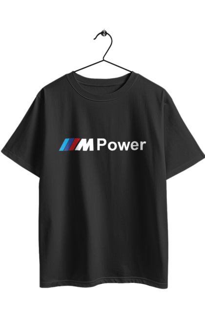 Футболка оверсайз с принтом Mpower БМВ. Бмв, м серия, машины. 2070702