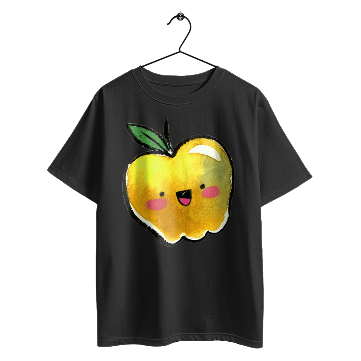 Cute yellow apple
