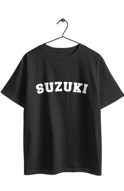 Футболка оверсайз с принтом Suzuki 2. Авто, машина, сузуки. 2070702