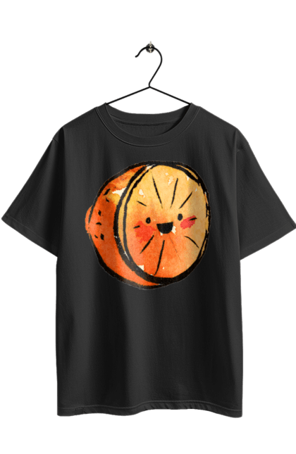 Футболка оверсайз з принтом "Милий апельсин". Апельсин, літо, любий, смайлик. 2070702