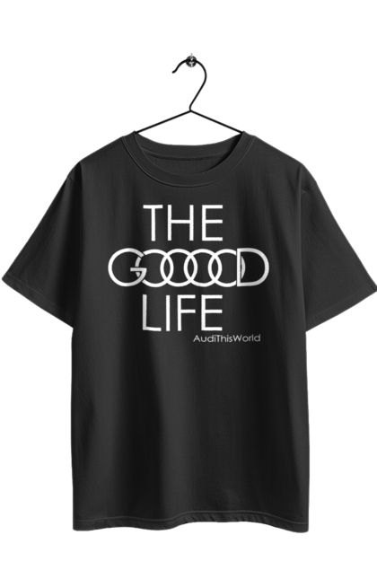 Футболка оверсайз с принтом Audi. Хорошая Жизнь. Ауди, машины. 2070702