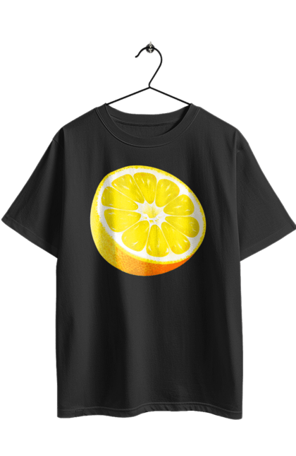 Футболка оверсайз з принтом "Половина лимона". Лимон, літо, свіжість. 2070702