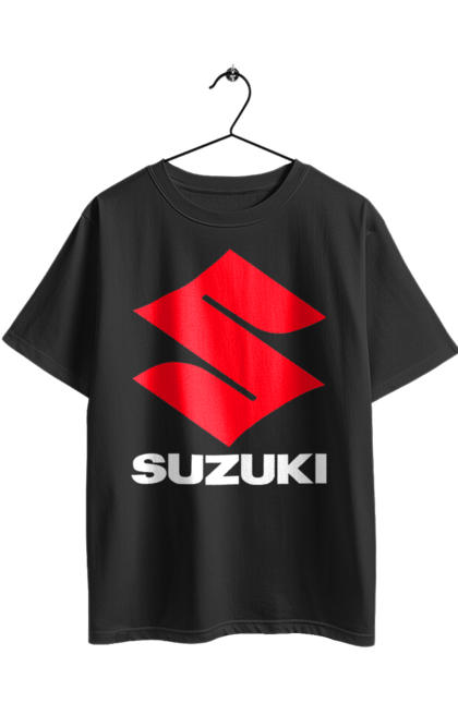 Футболка оверсайз з принтом "Suzuki Wh". Авто, логотип, машина, сузукі. 2070702