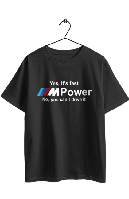 Футболка оверсайз с принтом M power white BMW. Бмв, м серия. 2070702