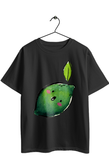 Футболка оверсайз з принтом "Любий лайм". Лайм, літо, любий, посмішка. 2070702