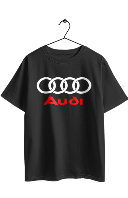 Oversized t-shirt with prints Audi Logotype. Audi, cars. 2070702
