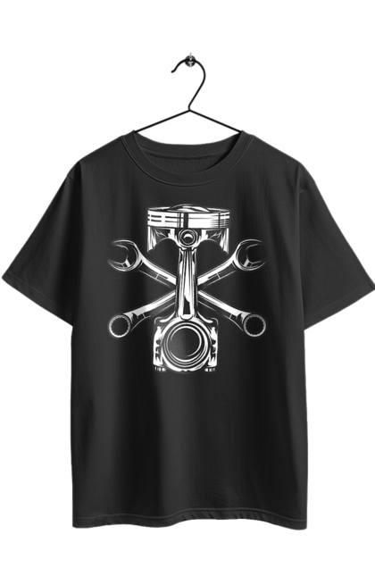 Футболка оверсайз з принтом "Мото запчастини". Вінтаж, запчастини, мото, ретро. 2070702