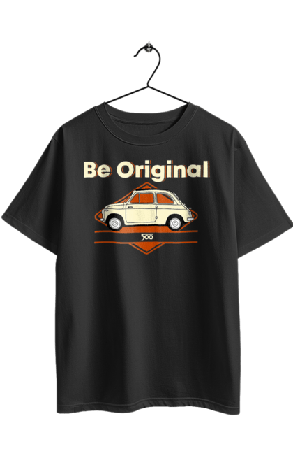 Футболка оверсайз с принтом Fiat 500. Авто, машина, фиат, фиат. 2070702