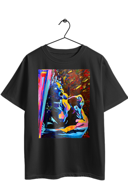 Oversized t-shirt with prints Passion. Picture, sex. 2070702