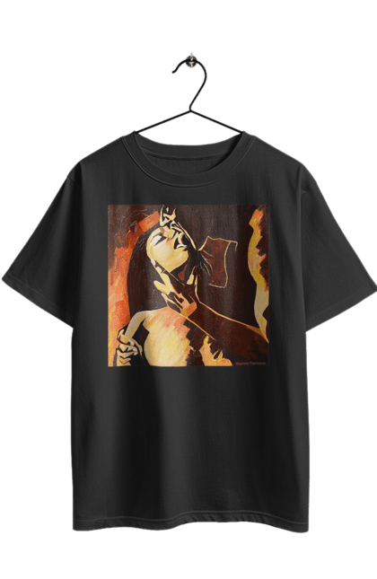 Футболка оверсайз з принтом "Страсна жінка". Жінка, картина, секс. 2070702