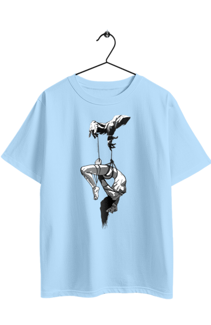 Футболка оверсайз з принтом "Підвішування". Бдсм. 2070702