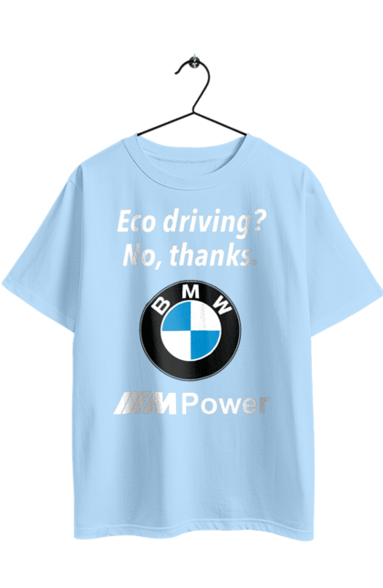 Футболка оверсайз з принтом "Mpower3 Wh". Бмв, електрокар, машини. 2070702