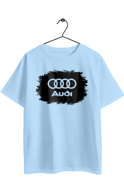 Oversized t-shirt with prints Audi black ravines. Audi, cars. 2070702