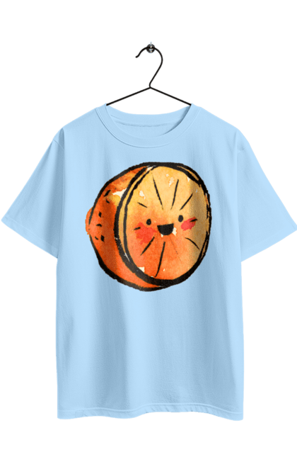 Oversized t-shirt with prints Cute orange. Expensive, orange, smiley, summer. 2070702