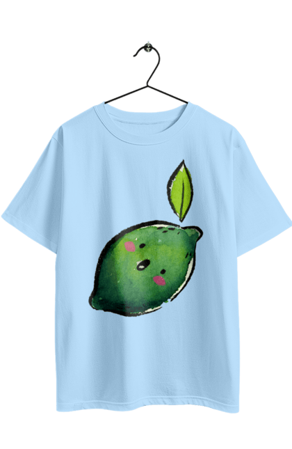 Футболка оверсайз з принтом "Любий лайм". Лайм, літо, любий, посмішка. 2070702