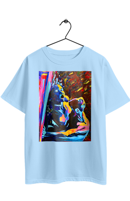 Футболка оверсайз з принтом "Пристрасть". Картина, секс. 2070702
